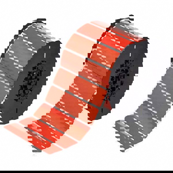 Label Maker Label: Red, Polyester, 300 per Roll